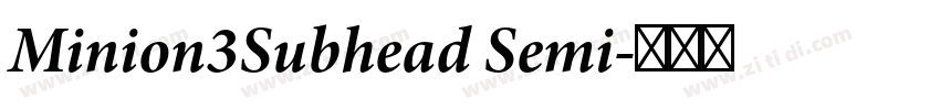 Minion3Subhead Semi字体转换